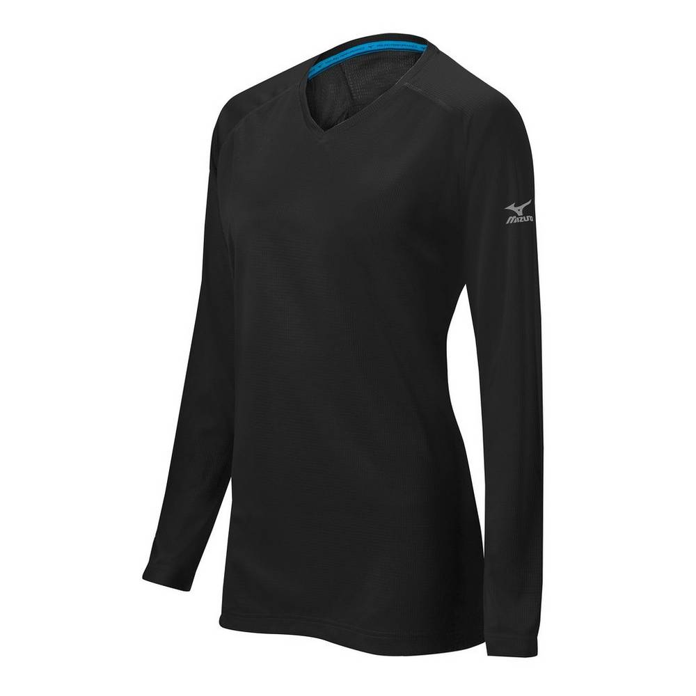 Sudaderas Mizuno Comp Mujer Negras Baratas NRVH-18795